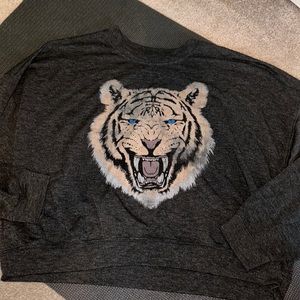 Altard State long sleeve tiger crop top